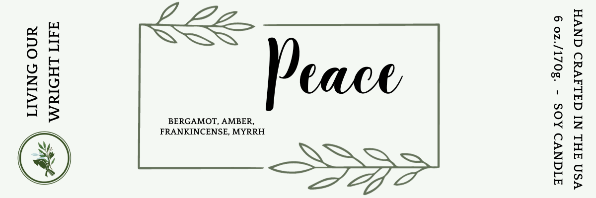 Peace Tin Candle