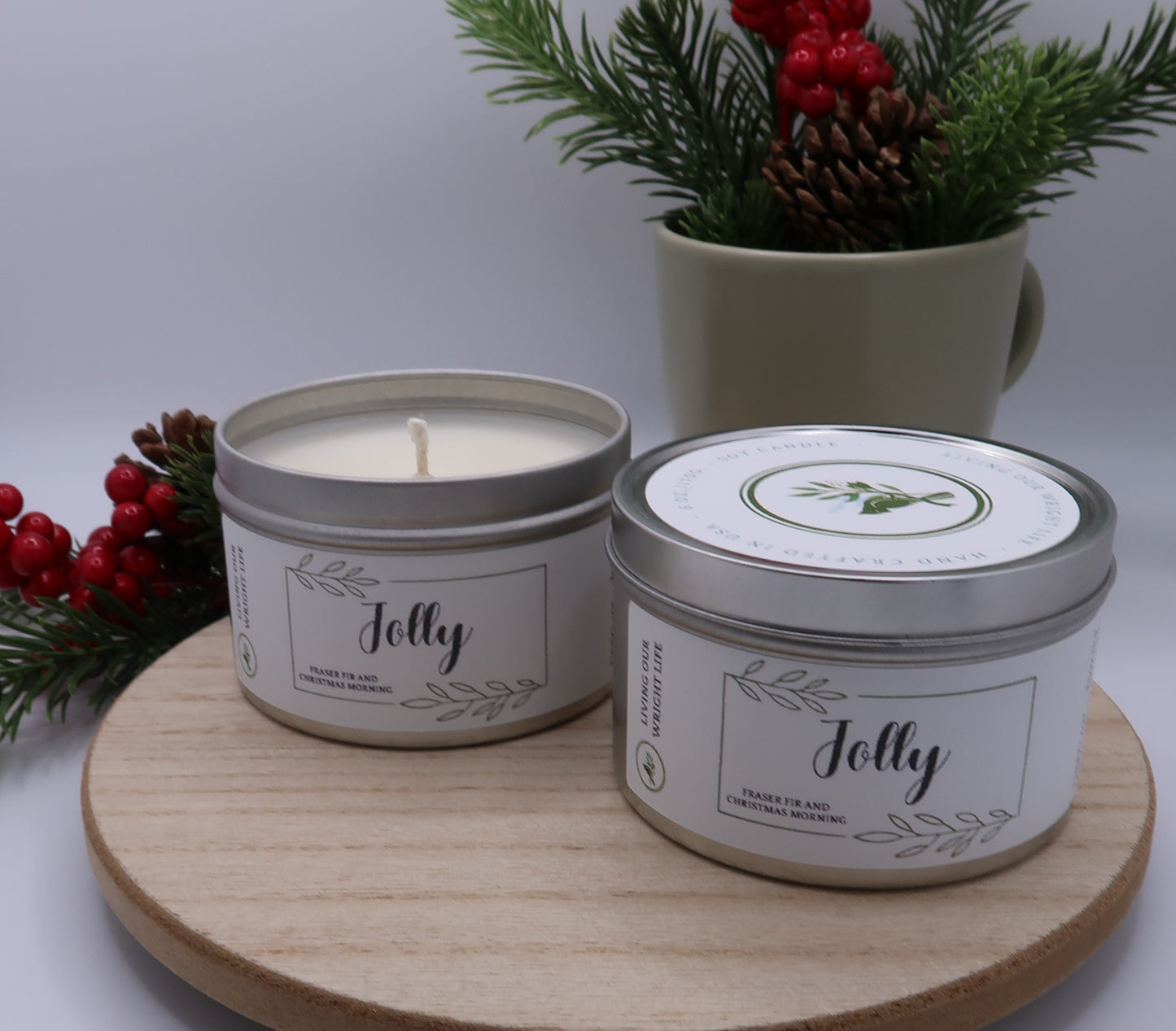 Jolly Tin Candle