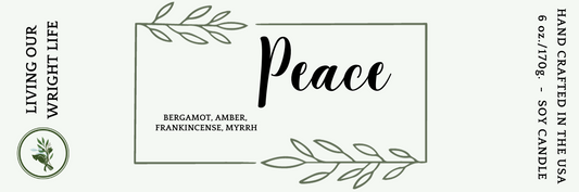 Peace Tin Candle