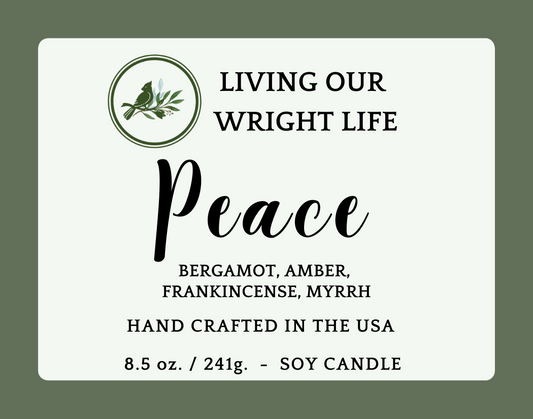 Peace Glass Candle