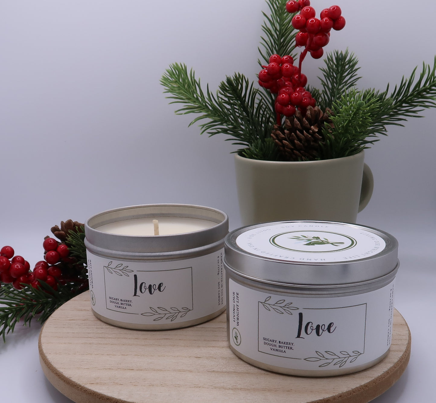 Love Tin Candle